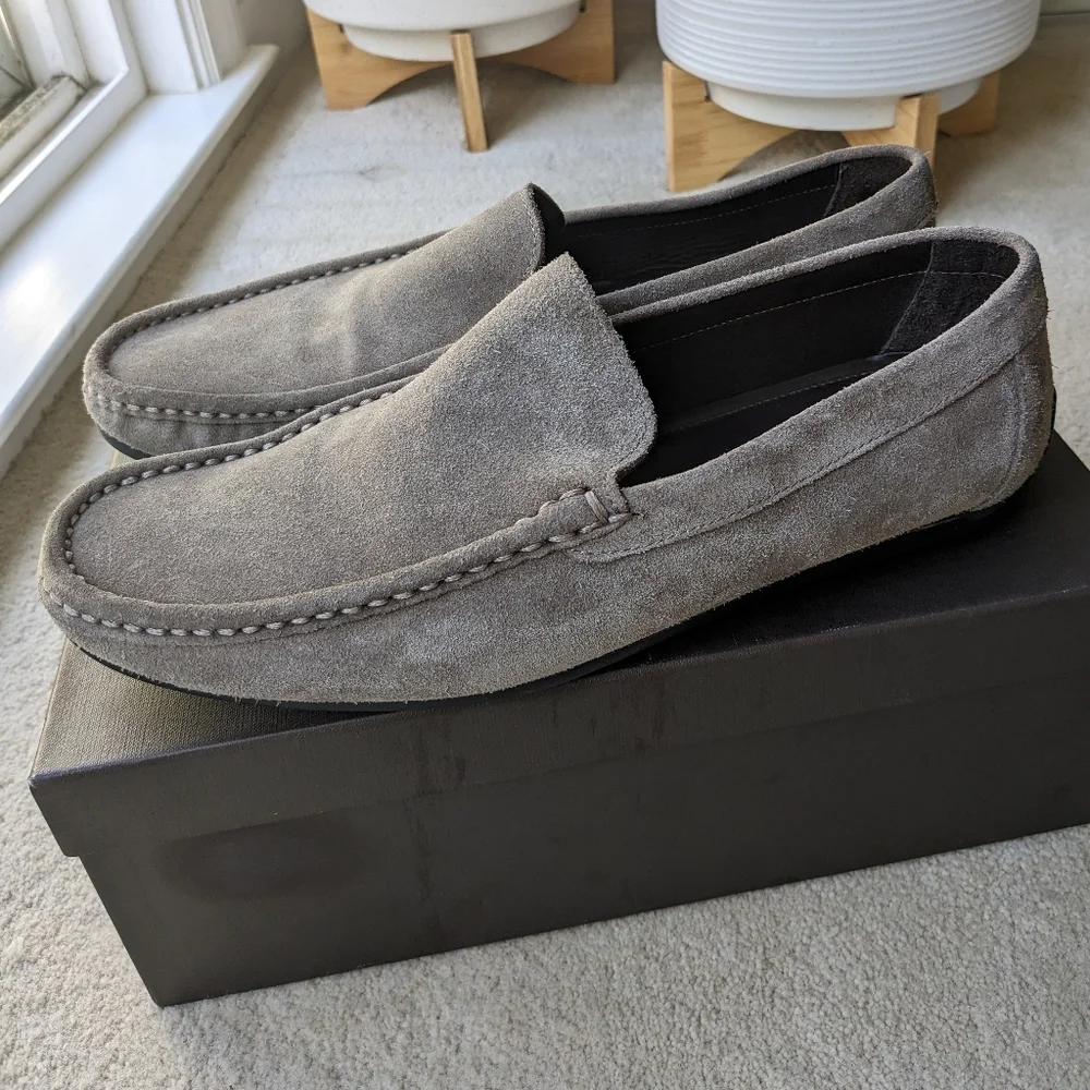 BNIB A.TestoniMen's Suede Moc Toe Drivers - size 10